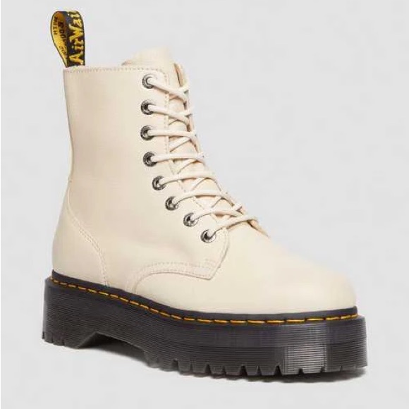 Dr. Martens Off-White Platform Boots - Picture 1 of 5